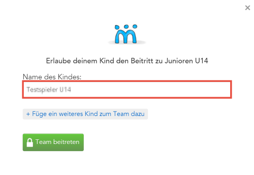 Team beitreten